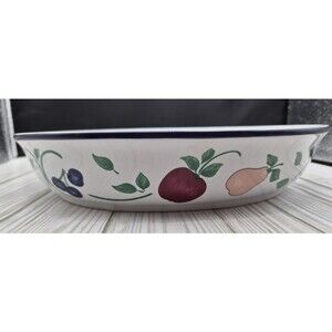 Vntg Princess House Orchard Medley Porcelain Oval Serving Bowl 216